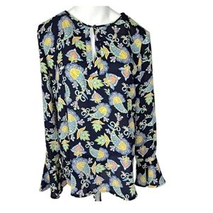 LOFT long sleeves paisley top